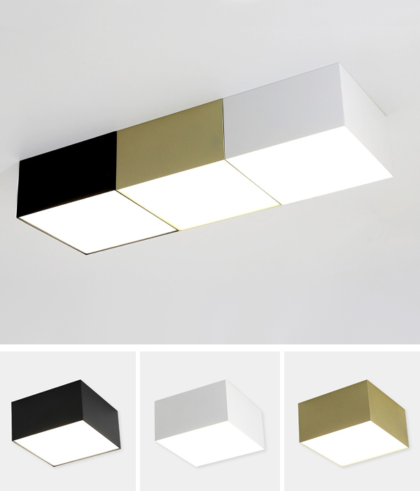 다스크 사각 직부등 무드조명 (블랙,화이트,골드)